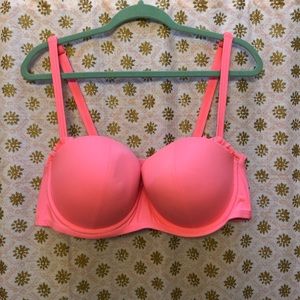 Torrid neon pink bikini push up top size 2(18/20)